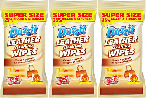 Leather cleaning wipes cleans