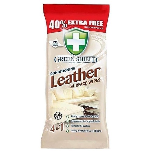 Greenshield leather care wipes - care,