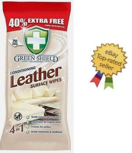 Greenshield leather care wipes - leather,