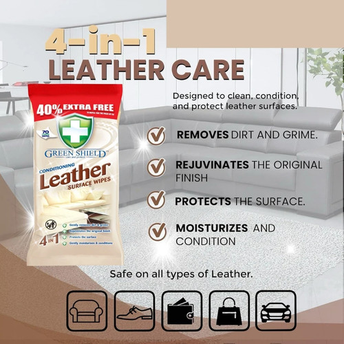 Green shield leather - green,