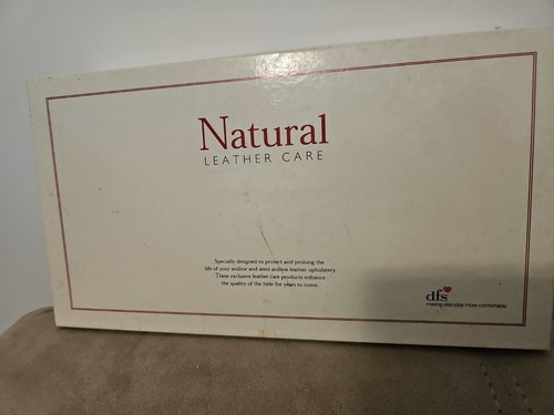 Dfs natural leather sofa - leather,